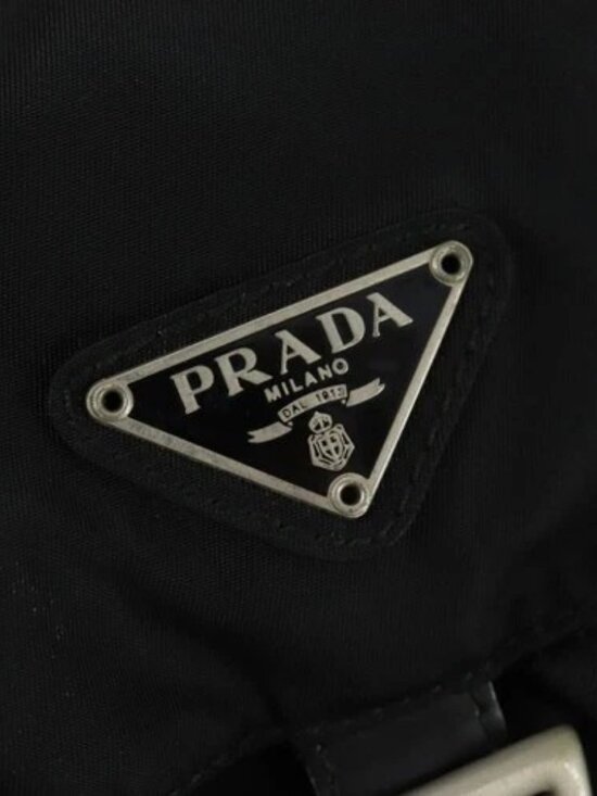 PRADA Backpack Nylon Black Silver Auth 171402 main image 9